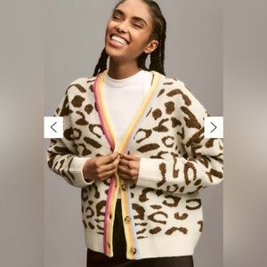 Sundry Leopard Cardigan Sweater (Anthropologie Sold Out)